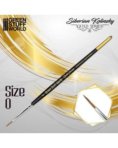 Пензлик Green Stuff World: Gold Series Siberian Kolinsky Brush - Size 0