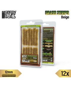 Пучки трави смужками Green Stuff World: Grass Strips 12 mm - Beige