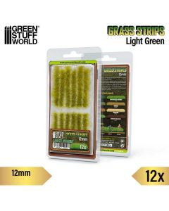Пучки трави смужками Green Stuff World: Grass Strips 12 mm - Light Green