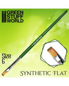 Пензлик Green Stuff World: Green Series Flat Synthetic Brush Size 6