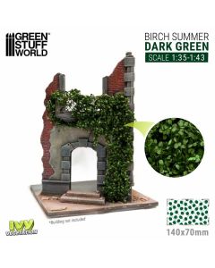 Імітація листя плюща Green Stuff World: Ivy Foliage - Dark Green Birch - Large