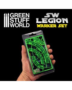 Маркери лінії вогню Green Stuff World: Legion Arc-shaped Line Of Fire Markers - Green Fluor