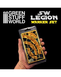 Маркери лінії вогню Green Stuff World: Legion Arc-shaped Line Of Fire Markers - Orange Fluor