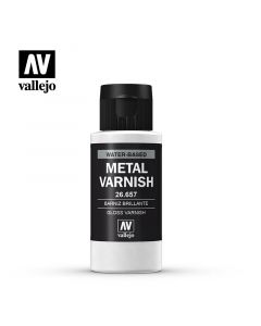 Глянцевий лак на водній основі Vallejo: Gloss Metal Varnish (60 ml)