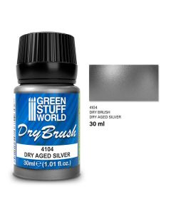 Акрилова фарба Green Stuff World Metallic Dry Brush Paints: Dry Aged Silver (30ml)