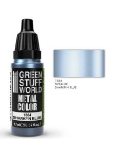 Акрилова фарба Green Stuff World Metallic Paint: Sharkfin Blue (17ml)