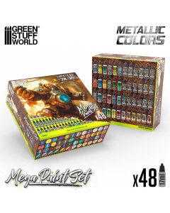 Набір акрилових фарб Green Stuff World: Metallics Mega Paint Set