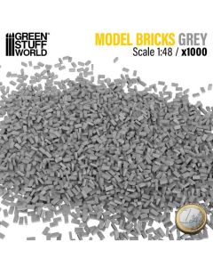 Набір декоративних цеглин Green Stuff World: Miniature Bricks - Grey x1000 1:48