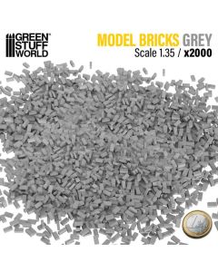 Набір декоративних цеглин Green Stuff World: Miniature Bricks - Grey x2000 1:35