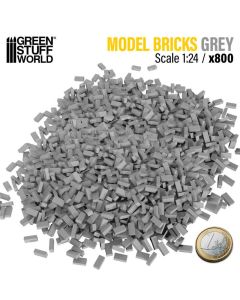 Набір декоративних цеглин Green Stuff World: Miniature Bricks - Grey x800 1:24