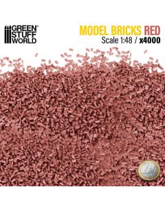 Набір декоративних цеглин Green Stuff World: Miniature Bricks - Red x4000 1:48