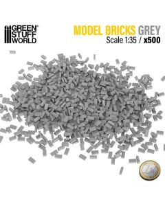 Набір декоративних цеглин Green Stuff World: Miniature Bricks - Grey x500 1:35