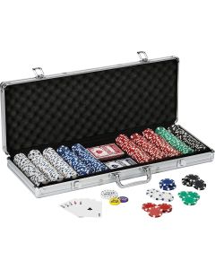 Настільна гра Покер у алюмінієвому кейсі 500 фішок