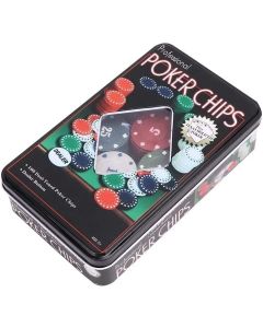 Настільна гра Покер у металевій коробці 100 фішок