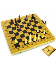 Настільна гра Нарди з шахами бамбукові (40х20х5 см)