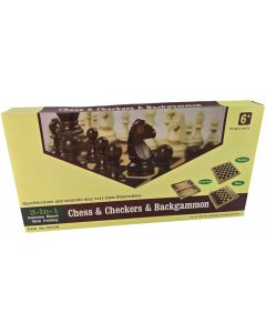 Настільна гра Нарди з шахами і шашками бамбукові (47,5х47,5х2 см)