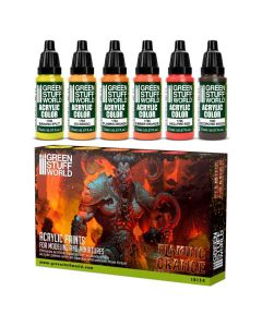 Набір акрилових фарб Green Stuff World: Paint Set - Flaming Orange