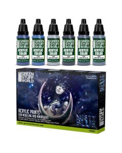 Набір акрилових фарб Green Stuff World: Paint Set - Misted Blue