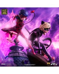 Колекційна статуетка Iron Studios: Statue Ladybug and Cat Noir - Miraculous 10th Anniversary Signed Edition - Deluxe Art Scale 1/10