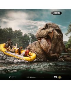 Колекційна статуетка Iron Studios: Statue T-Rex River Scene - Jurassic World: Rebirth - Demi Art Scale 1/20