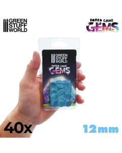 Набір акрилових камінців Green Stuff World: Plastic Gems 12mm - Light Blue