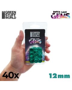 Набір акрилових камінців Green Stuff World: Plastic Gems 12mm - Turquoise