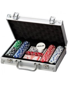 Настільна гра Покерний набір на 200 фішок - алюмінієвий кейс (фішки без номіналу)
