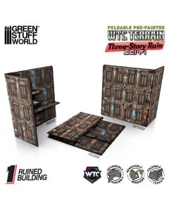 WTC руїна Green Stuff World: Pre-Painted Foldable Three-Story WTC Terrain Ruin - Sci-fi