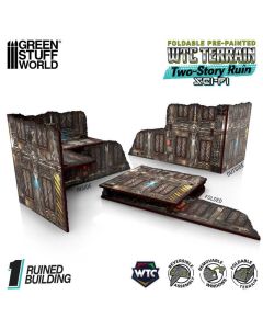 WTC руїна Green Stuff World: Pre-Painted Foldable Two-Story WTC Terrain Ruin - Sci-fi