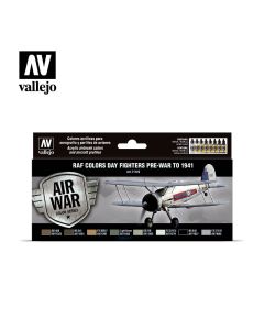 Набір акрилових фарб Vallejo: Model Air: RAF Day Fighters pre-war to 1941