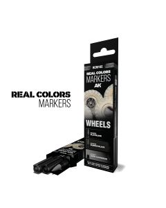 Набір акрилових маркерів AK Interactive Real Colors Markers Set: Wheels