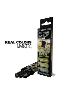 Набір акрилових маркерів AK Interactive Real Colors Markers Set: WWII Allied Aircraft Cockpit Colors