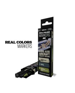 Набір акрилових маркерів AK Interactive Real Colors Markers Set: WWII Axis Aircraft Cockpit Colors