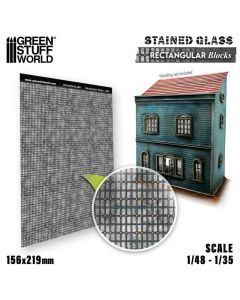Вітражне скло Green Stuff World: Rectangular Blocks Stained Glass