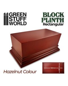 Деревʼяна підставка для мініатюр Green Stuff World: Rectangular Top Display Plinth 12x6cm - Hazelnut Brown