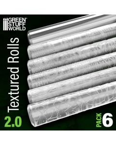 Набір текстурних валиків Green Stuff World: Rolling Pins Textured Rolls - PACK v2.0