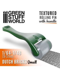 Текстурний валик з ручкою Green Stuff World: Rolling pin with Handle Dutch Bricks Small