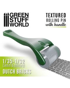 Текстурний валик з ручкою Green Stuff World: Rolling pin with Handle Dutch Bricks 