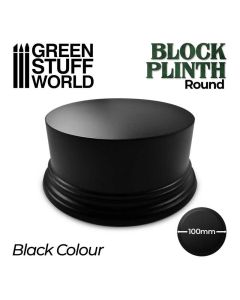 Деревʼяна підставка для мініатюр Green Stuff World: Round Block Plinth 10cm - Black