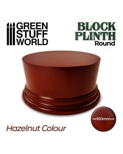 Деревʼяна підставка для мініатюр Green Stuff World: Round Block Plinth 10cm - Hazelnut