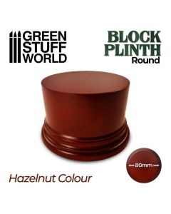 Деревʼяна підставка для мініатюр Green Stuff World: Round Block Plinth 8cm - Hazelnut