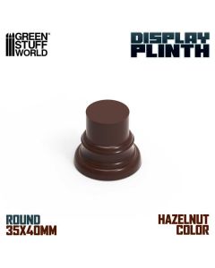 Деревʼяна підставка для мініатюр Green Stuff World: Round Display Plinth 3.5 cm - Hazelnut Brown