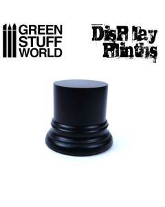 Деревʼяна підставка для мініатюр Green Stuff World: Round Display Plinth 4.5 cm - Black