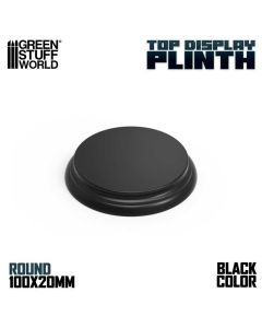 Деревʼяна підставка для мініатюр Green Stuff World: Round Wood Display Bases 10 cm - Black