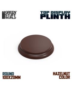 Деревʼяна підставка для мініатюр Green Stuff World: Round Wood Display Bases 10 cm - Hazelnut Brown