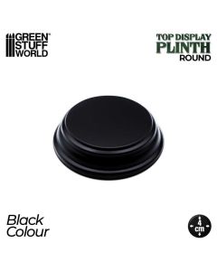 Деревʼяна підставка для мініатюр Green Stuff World: Round Wood display bases 4x4 cm - Black