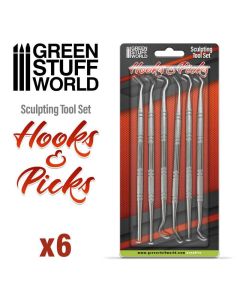 Набір інструментів Green Stuff World: 6x Hook and Pick Tool Set