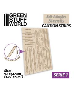 Самоклеючий трафарет Green Stuff World: Self-Adhesive Stencils - Caution Strips