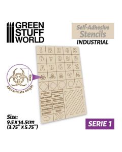 Самоклеючий трафарет Green Stuff World: Self-Adhesive Stencils - Industrial