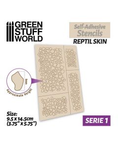 Самоклеючий трафарет Green Stuff World: Self-Adhesive Stencils - Reptil Skin